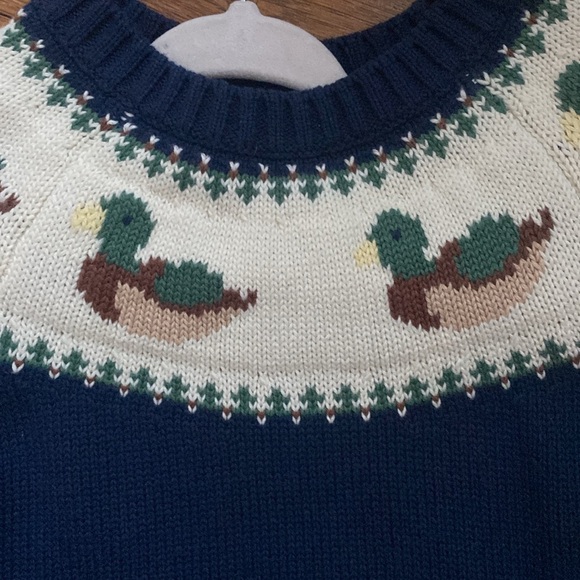 Little English intarsia duck sweater 6 - Picture 3 of 4
